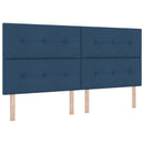 vidaXL Boxspring ágy matraccal fejtámlával Kék 200 x 200 cm Szövet