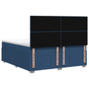 vidaXL Boxspring ágy matraccal fejtámlával Kék 200 x 200 cm Szövet
