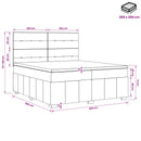 vidaXL Boxspring ágy matraccal fejtámlával Kék 200 x 200 cm Szövet