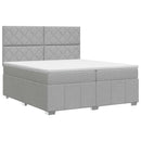 vidaXL Boxspring ágy matraccal Világosszürke 200 x 200 cm Szövet