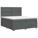 vidaXL Boxspring ágy matraccal Sötétszürke 200 x 200 cm Szövet