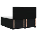vidaXL Boxspring ágy matraccal fejtámlával Fekete 200 x 200 cm Szövet
