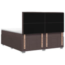 vidaXL Boxspring ágy matraccal Sötét Barna 200 x 200 cm Szövet
