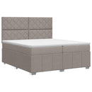 vidaXL Boxspring ágy matraccal Tópszínű 200 x 200 cm Szövet