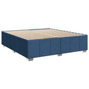 vidaXL Boxspring ágy matraccal fejtámlával Kék 200 x 200 cm Szövet