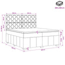 vidaXL Boxspring ágy matraccal fejtámlával Kék 200 x 200 cm Szövet