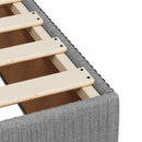 vidaXL Boxspring ágy matraccal Világosszürke 80 x 200 cm Szövet