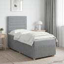 vidaXL Boxspring ágy matraccal Világosszürke 80 x 200 cm Szövet
