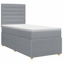 vidaXL Boxspring ágy matraccal Világosszürke 80 x 200 cm Szövet