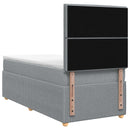 vidaXL Boxspring ágy matraccal Világosszürke 80 x 200 cm Szövet