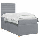 vidaXL Boxspring ágy matraccal Világosszürke 80 x 200 cm Szövet
