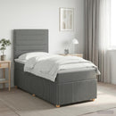 vidaXL Boxspring ágy matraccal Sötétszürke 90 x 200 cm Szövet