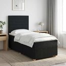 vidaXL Boxspring ágy matraccal fejtámlával Fekete 90 x 190 cm Szövet