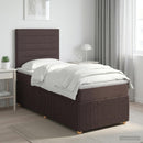 vidaXL Boxspring ágy matraccal Sötét Barna 90 x 200 cm Szövet