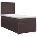 vidaXL Boxspring ágy matraccal Sötét Barna 80 x 200 cm Szövet
