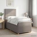 vidaXL Boxspring ágy matraccal fejtámlával Tópszínű 90 x 190 cm Szövet