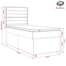 vidaXL Boxspring ágy matraccal fejtámlával Tópszínű 80 x 200 cm Szövet