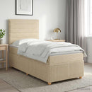 vidaXL Boxspring ágy matraccal Krémszínű 80 x 200 cm Szövet