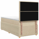 vidaXL Boxspring ágy matraccal Krémszínű 80 x 200 cm Szövet