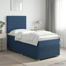 vidaXL Boxspring ágy matraccal fejtámlával Kék 80 x 200 cm Szövet