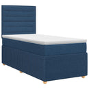 vidaXL Boxspring ágy matraccal fejtámlával Kék 80 x 200 cm Szövet