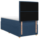 vidaXL Boxspring ágy matraccal fejtámlával Kék 80 x 200 cm Szövet