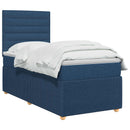 vidaXL Boxspring ágy matraccal fejtámlával Kék 80 x 200 cm Szövet