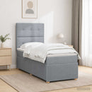 vidaXL Boxspring ágy matraccal Világosszürke 80 x 200 cm Szövet