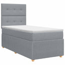 vidaXL Boxspring ágy matraccal Világosszürke 80 x 200 cm Szövet