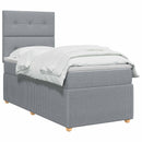 vidaXL Boxspring ágy matraccal Világosszürke 80 x 200 cm Szövet