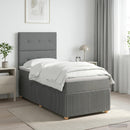 vidaXL Boxspring ágy matraccal Sötétszürke 90 x 200 cm Szövet