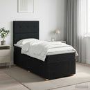 vidaXL Boxspring ágy matraccal fejtámlával Fekete 80 x 200 cm Szövet