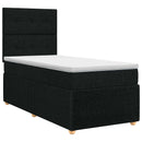 vidaXL Boxspring ágy matraccal fejtámlával Fekete 80 x 200 cm Szövet
