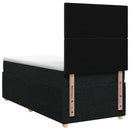 vidaXL Boxspring ágy matraccal fejtámlával Fekete 80 x 200 cm Szövet