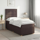 vidaXL Boxspring ágy matraccal Sötét Barna 80 x 200 cm Szövet