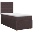 vidaXL Boxspring ágy matraccal Sötét Barna 80 x 200 cm Szövet