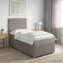 vidaXL Boxspring ágy matraccal fejtámlával Tópszínű 90 x 200 cm Szövet