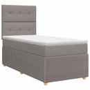 vidaXL Boxspring ágy matraccal fejtámlával Tópszínű 80 x 200 cm Szövet