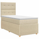 vidaXL Boxspring ágy matraccal Krémszínű 80 x 200 cm Szövet
