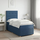 vidaXL Boxspring ágy matraccal fejtámlával Kék 80 x 200 cm Szövet