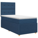vidaXL Boxspring ágy matraccal fejtámlával Kék 80 x 200 cm Szövet