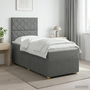 vidaXL Boxspring ágy matraccal Sötétszürke 90 x 200 cm Szövet