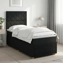 vidaXL Boxspring ágy matraccal fejtámlával Fekete 80 x 200 cm Szövet