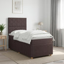 vidaXL Boxspring ágy matraccal Sötét Barna 100 x 200 cm Szövet