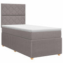 vidaXL Boxspring ágy matraccal fejtámlával Tópszínű 80 x 200 cm Szövet