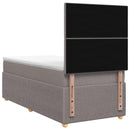 vidaXL Boxspring ágy matraccal fejtámlával Tópszínű 80 x 200 cm Szövet