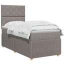 vidaXL Boxspring ágy matraccal fejtámlával Tópszínű 80 x 200 cm Szövet