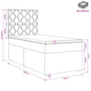 vidaXL Boxspring ágy matraccal fejtámlával Tópszínű 80 x 200 cm Szövet