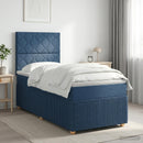 vidaXL Boxspring ágy matraccal fejtámlával Kék 80 x 200 cm Szövet