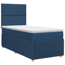 vidaXL Boxspring ágy matraccal fejtámlával Kék 80 x 200 cm Szövet